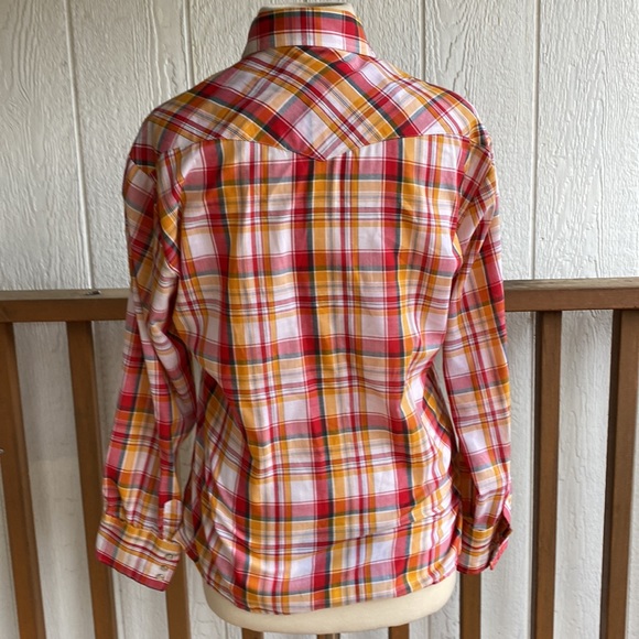 Authentic Western plaid rodeo Youngblood’s size medium 15-15.5 - Picture 6 of 8